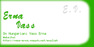 erna vass business card